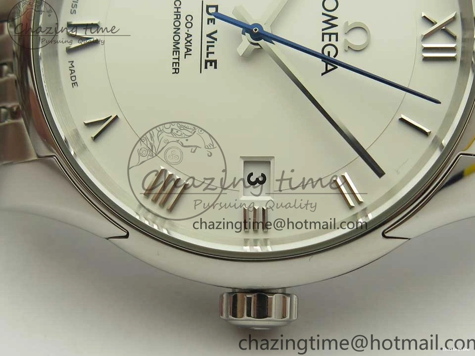 0510 De Ville Hour Vision 41mm SS VSF 1:1 Best Edition White Dial on SS Bracelet A8500 Super Clone Casual 7946